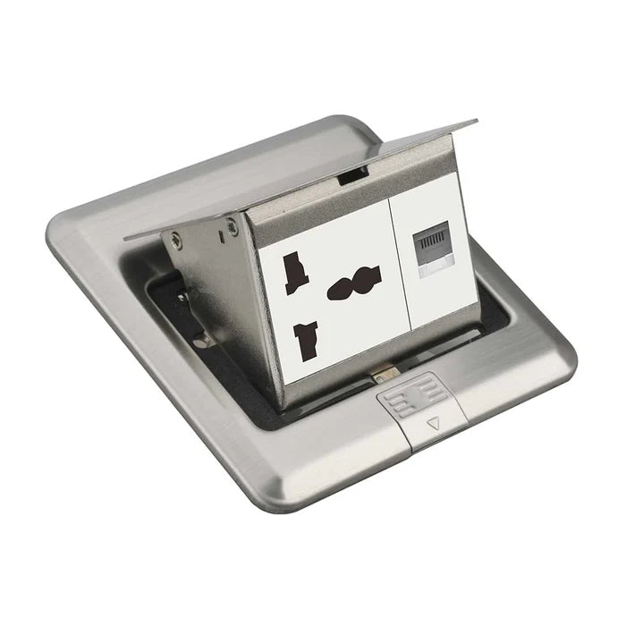 Access Floor Socket – 13A Universal Socket + RJ45 (BF POPU-07-UN)