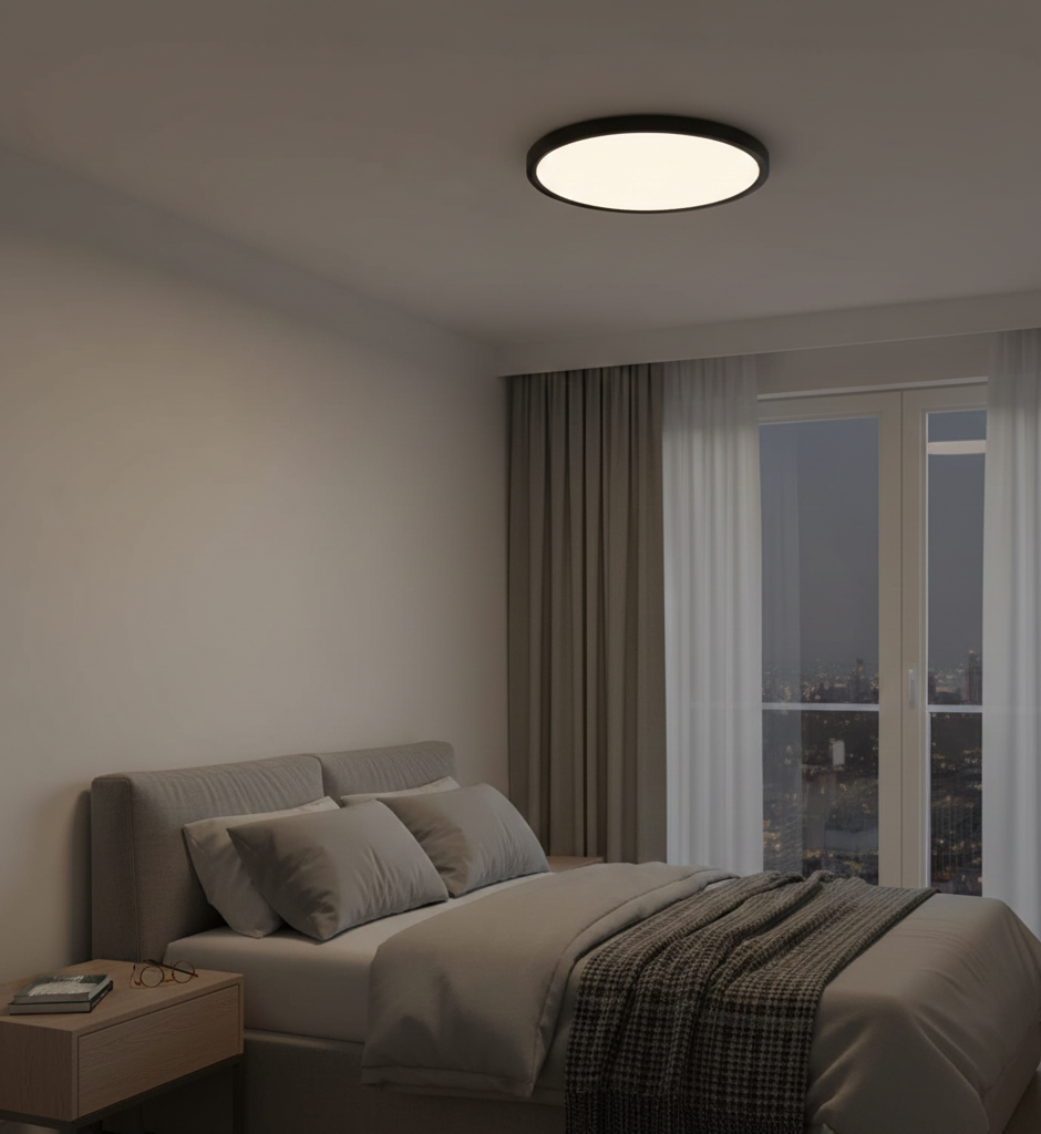 Ceiling Light LED Round Slim 60W - Black/White Trim(CL A500-)