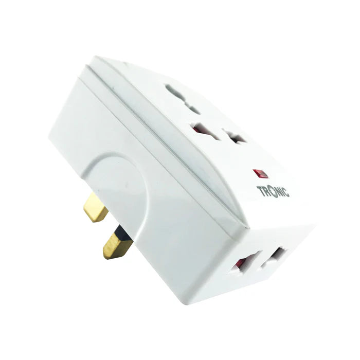 3way 13A Universal Multi Plug Adaptor (EC 5100)