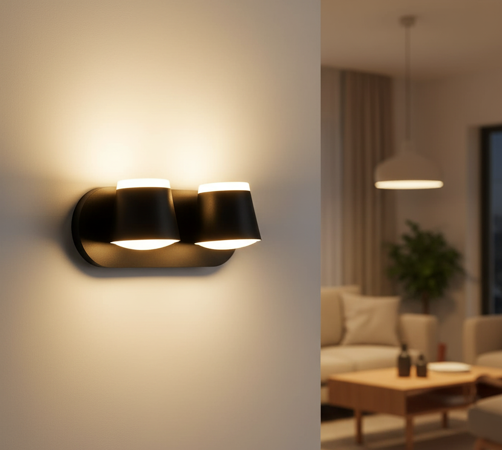 360 Degrees 2 Way LED Wall Lamp (LL 6202-20-BK-WW)