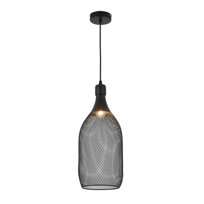 Industrial Black Mesh Pendant Light