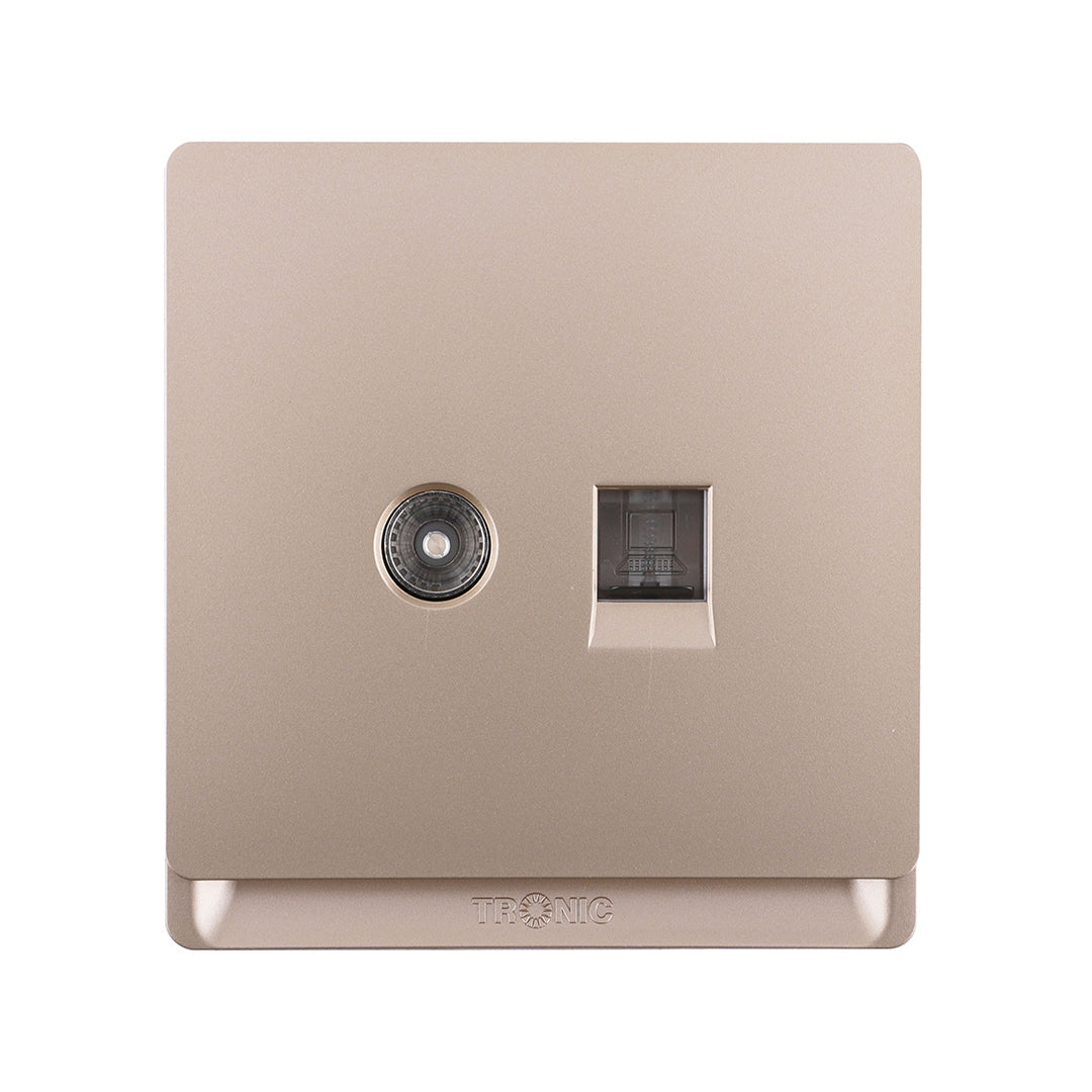 Premium CAT6 Single Data Outlet w/TV Socket - TD Range