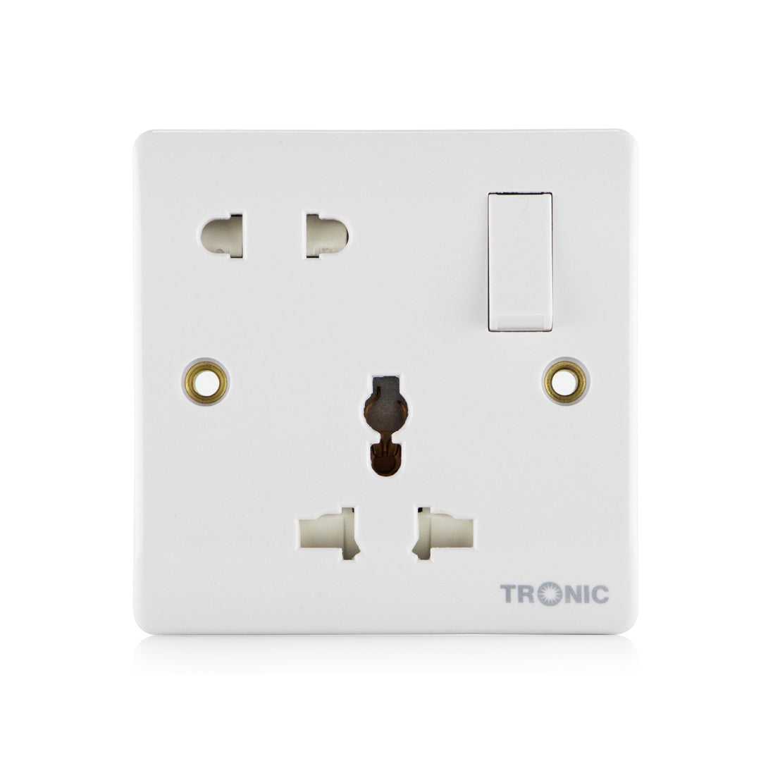 1Gang 16A Switch + 13A Outlet