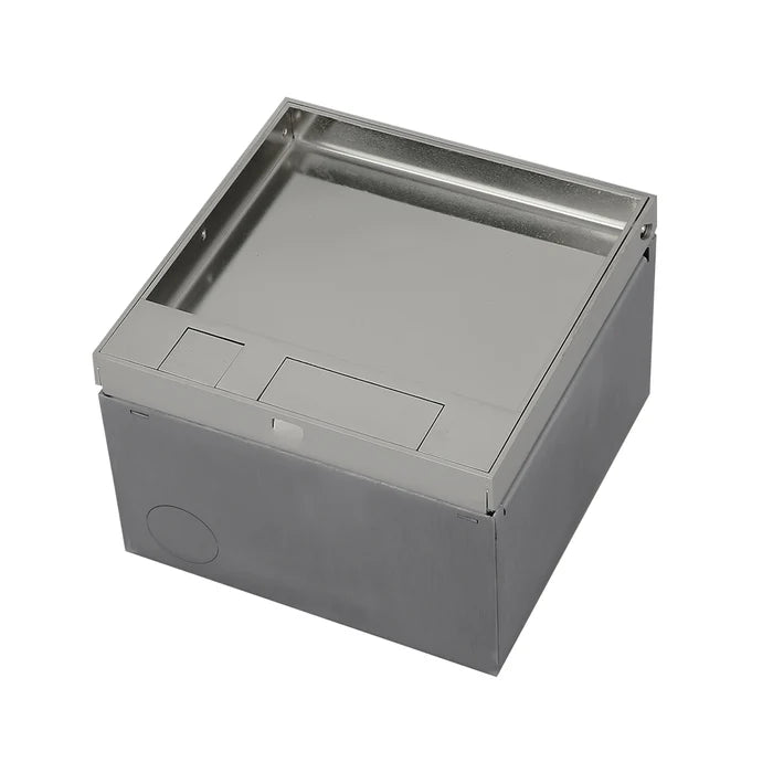 Gold/Silver Recess-Mount Floor Box – 4 Module Capacity, 130×130mm (BF 130P-)