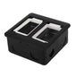 Black Push-Cover Floor Box – 6 Module Capacity (BF 134P)