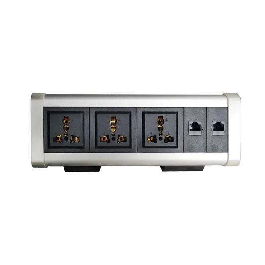 Desk Socket Universal x 3 + RJ45 Data x 2 (BF INDE-01)