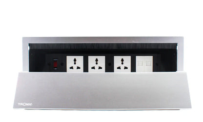 Desk Socket Universal x 3 + RJ45 Data x 2 (BF INDE-02)