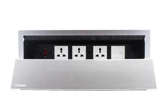 Desk Socket Universal x 3 + RJ45 Data x 2 (BF INDE-02)