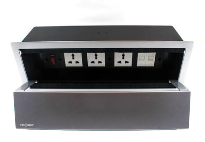 Desk Socket Universal x 3 + RJ45 Data x 2 (BF INDE-02)