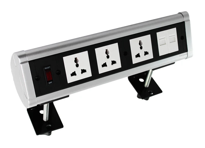 Desk Socket Universal x 3 + RJ45 Data x 2 (BF ONDE)