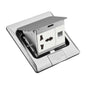Stainless Steel Access Floor Socket – 13A Universal Socket + RJ45 (BF POPU-06-UN)