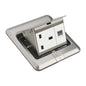 Access Floor Socket – 13A Socket + RJ45, Slow Pop-Up, 120×120mm (BF POPU-07)