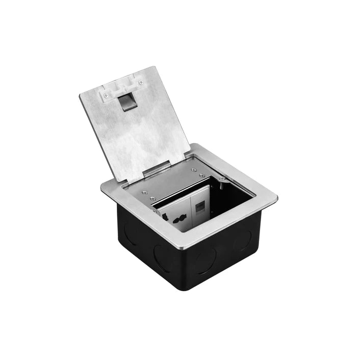 Pop-Up Access Floor Socket – 13A Universal + RJ45 (BF POPU-12-UN)
