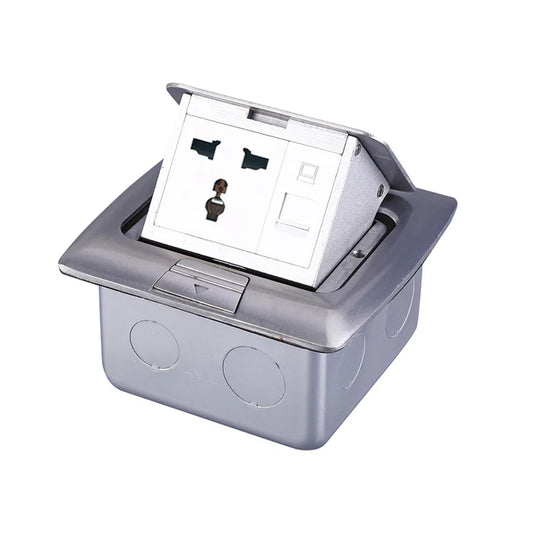 Single Floor Socket with 1 Data Port (BF PU01-1010-SS)