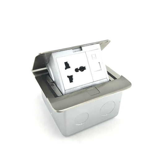 Single Floor Socket with 1 Data Port (BF PU01-1212-SS)