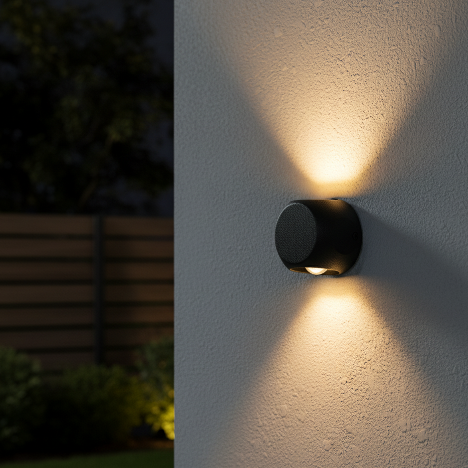 Black LED Wall Light (LL 2329-BK-WW)