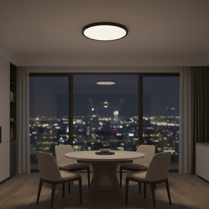 Ceiling Light LED Round Slim 60W - Black/White Trim(CL A500-)