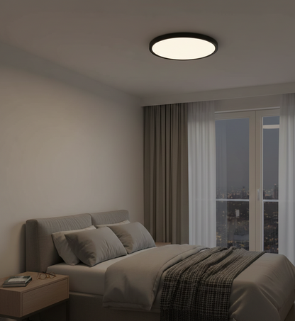 Ceiling Light LED Round Slim 60W - Black/White Trim(CL A500-)