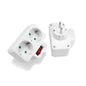 2Way European Pin European Pin Distribution Adaptor W Switch