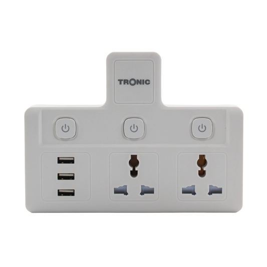 13A 2Way Adaptor w/USB