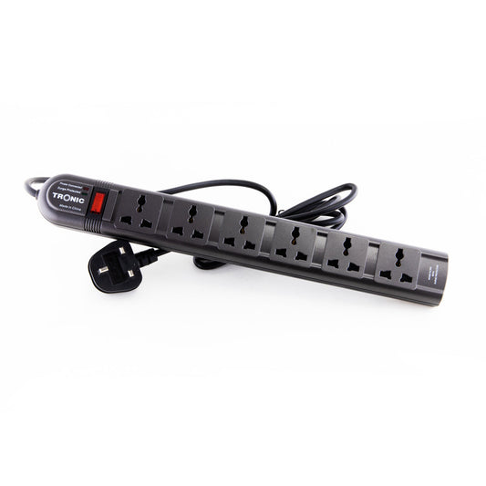 6Way 3m Universal Extension w/ Surge Protection