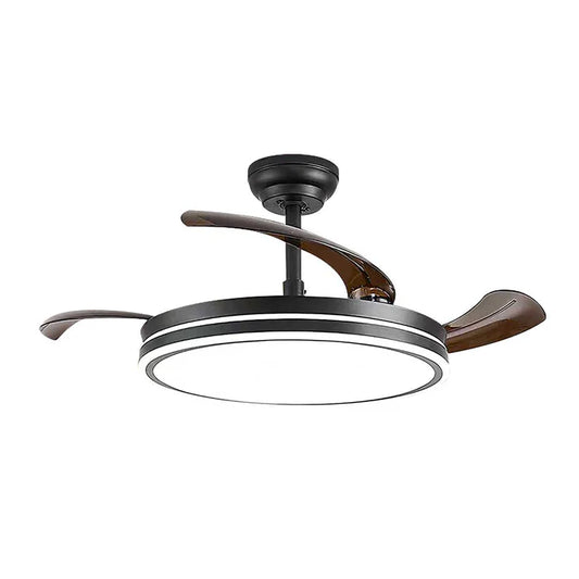 66W LED Ceiling Light with 30W DC Fan – 3 Color Modes (KD 1707-BK)