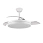 White Retractable Blade Ceiling Fan with LED Light (KD 1707-WH)