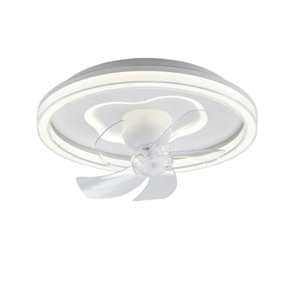 Round LED Ceiling Fan with Transparent Blades – Tri-Color Light (KD 1860)