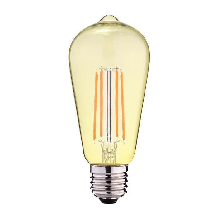Amber LED Filament Bulb – 8W, Warm White 2500K (E27) (LE ST64-AM-08-WW)