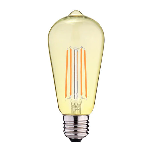 Amber LED Filament Bulb – 8W, Warm White 2500K (E27) (LE ST64-AM-08-WW)
