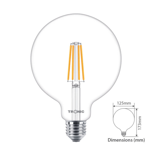 11W LED G125 Filament Bulb (E27-Screw)