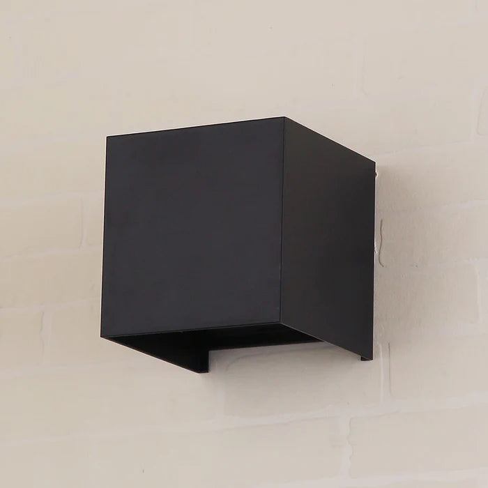 Black Square 6 Watts Wall Light (LL 2312-BK-WW)