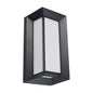 Black Aluminium Wall Light – IP65, Angular Lantern Style (LL 5006-BK)