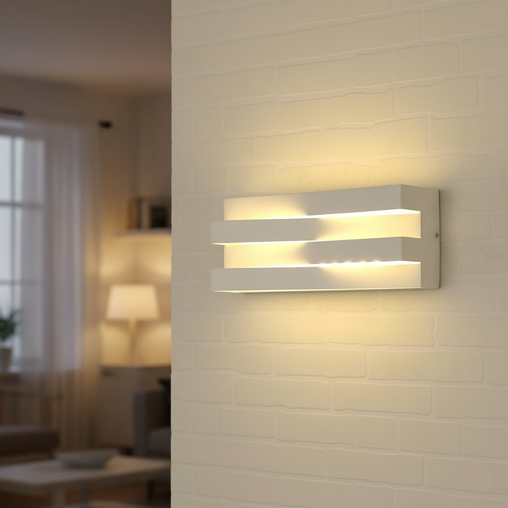 12 Watts Rectangle Irregular Wall Light (LL 6022-20-WH-WW)