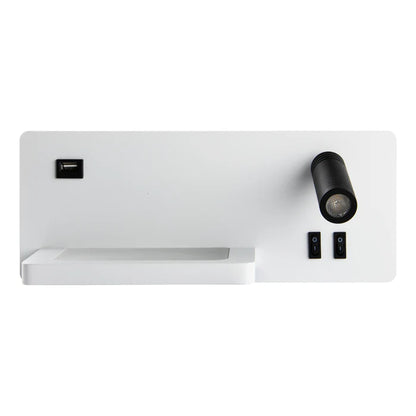 Premium Bedside Wall Lamp with USB Charging Port & Reading Light (LL 602UB-20-WH-WW)