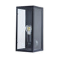 Classic Black Outdoor Wall Light – Glass Panel Design