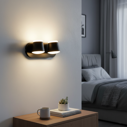 360 Degrees 2 Way LED Wall Lamp (LL 6202-20-BK-WW)