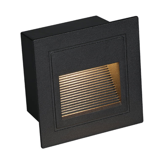 LED Step Light – Square Black Grille 3W, IP54 Rated (LL STEP-04-TC)