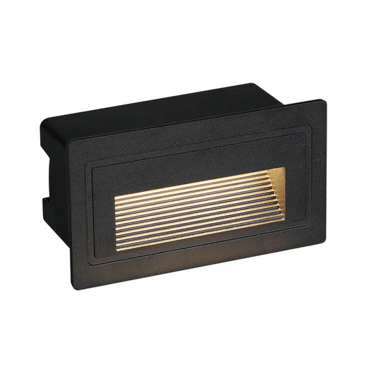 LED Step Light – Black Rectangular 5W, IP54 Rated (LL STEP-05-TC)