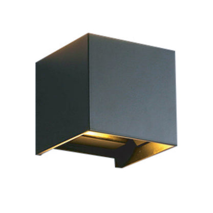 Black Square 6 Watts Wall Light (LL 2312-BK-WW)