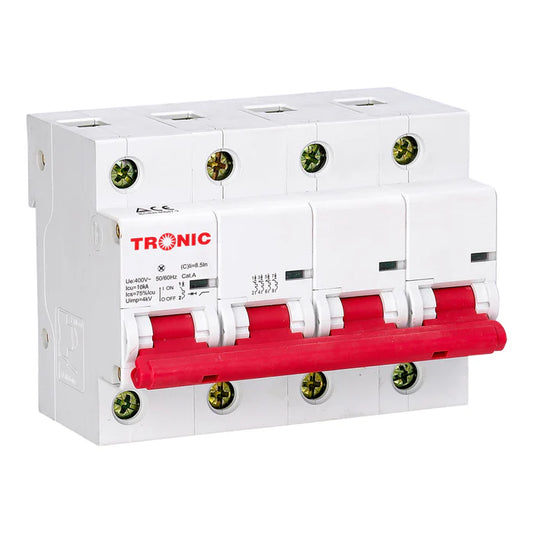 MCB – 4 Pole Miniature Circuit Breaker 125A, 10kA (MC 10K125-04)