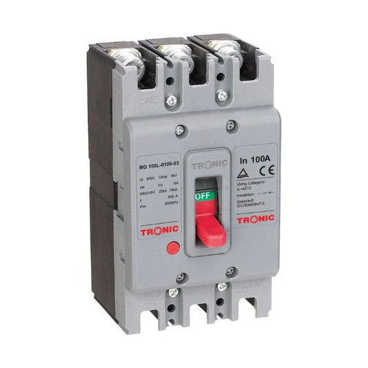 MCCB 100Amps 3 Pole MG Range (MG 100L-0100-03)