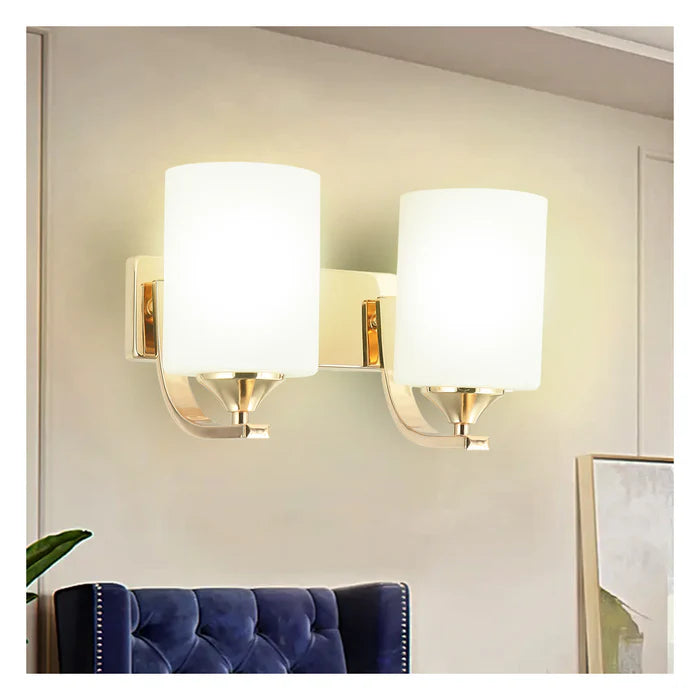 Frosted Glass Shades Wall Light Double Lamp