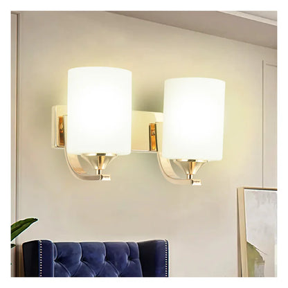 Frosted Glass Shades Wall Light Double Lamp