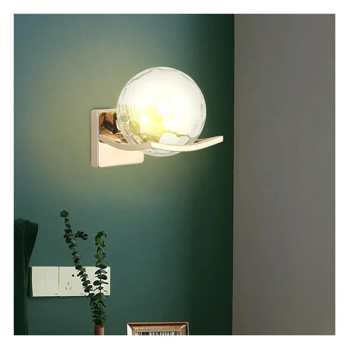 Clear Glass Globe Wall Lamp PL 7017-27-01