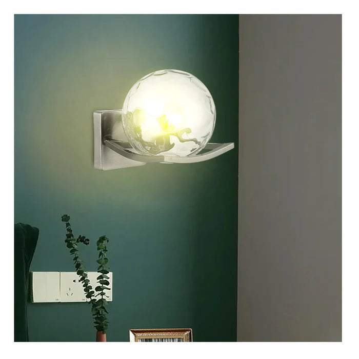 Clear Glass Globe Wall Lamp PL 7017-27-01