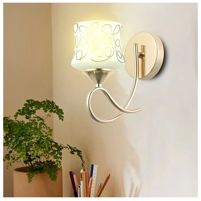 Artistic Patterned Wall Lamp Frosted Glass Shade PL 7021-27-01