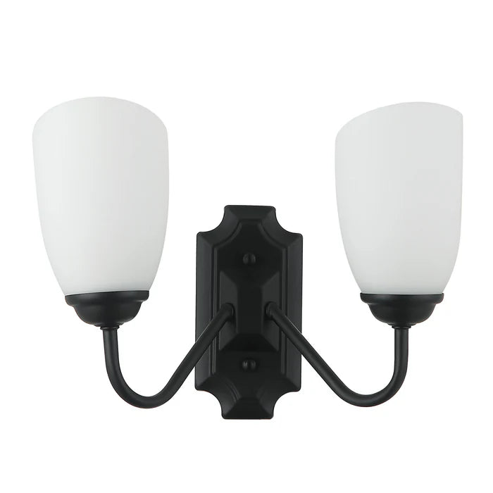 Modern Double Wall Light with Frosted Glass Shades PL 7031-27-2A