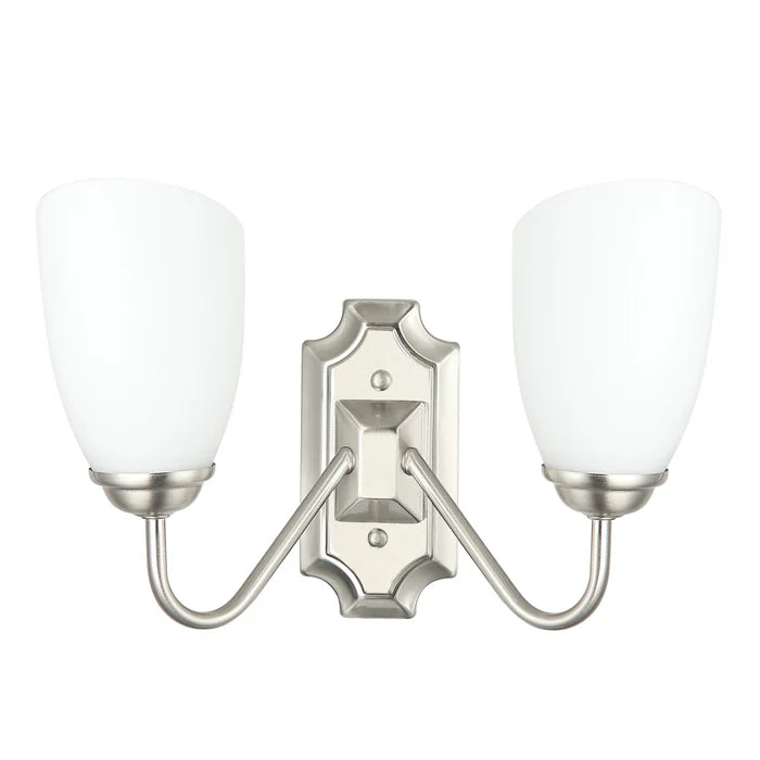 Modern Double Wall Light with Frosted Glass Shades PL 7031-27-2A