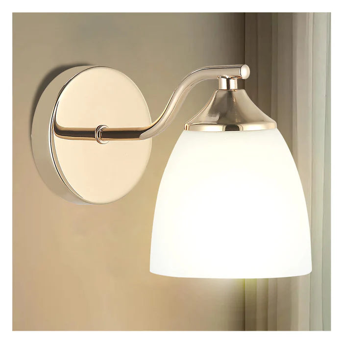 Indoor Modern Matte Wall Light Sconce with Frosted Glass Shade
